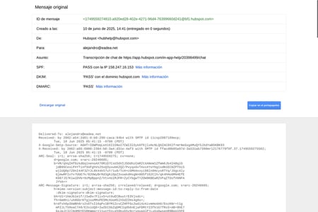 IMG: Copiar encabezados Gmail