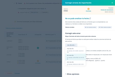IMG: Error del formato de fechas