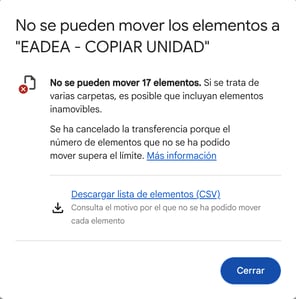 IMG: Mensaje de error