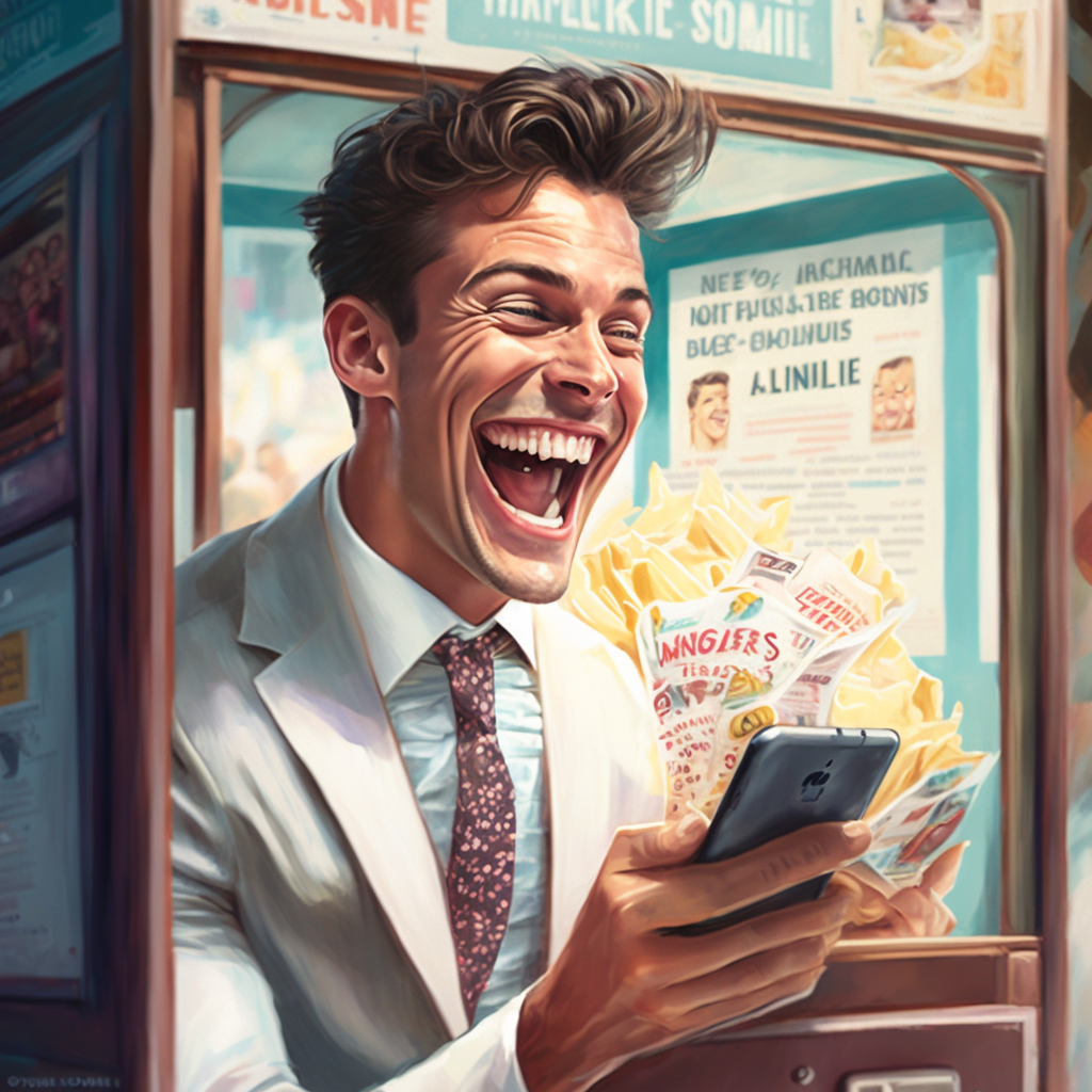 Ilustración de un especialista en ventas celebrando una venta exitosa gracias a la ayuda de un sistema CRM