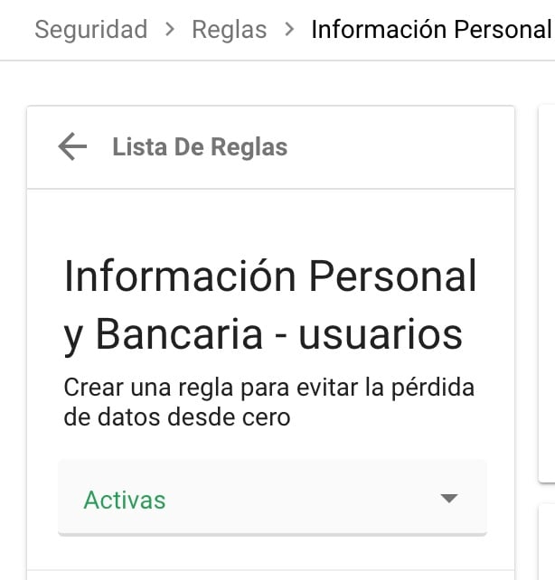 Seguridad en Google: Configuración de regla DLP en Google Drive para la protección de datos bancarios y personales